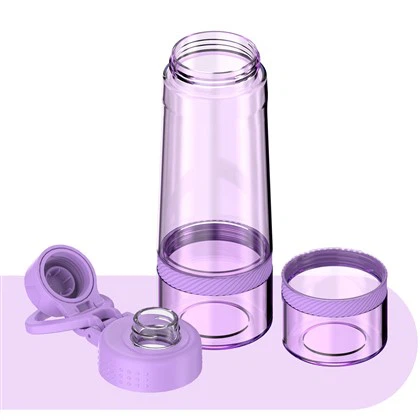 Botella de plástico para beber deportes de gimnasio a prueba de fugas